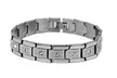Men's Stainless Steel Cubic Zirconia Bracelets - Second Medium