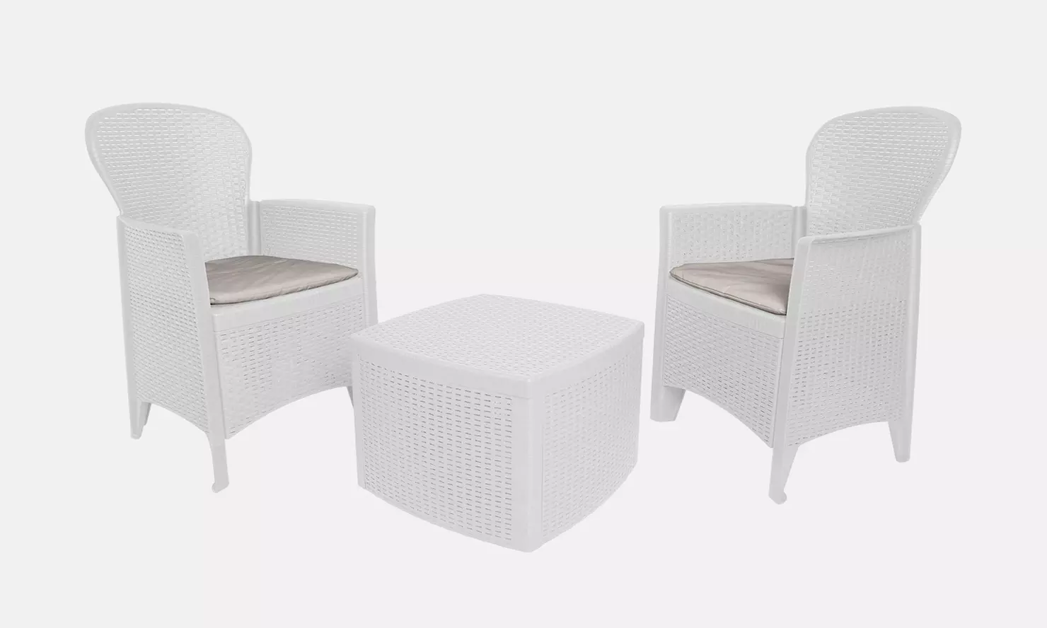 Tuinset met twee stoelen en een tafeltje