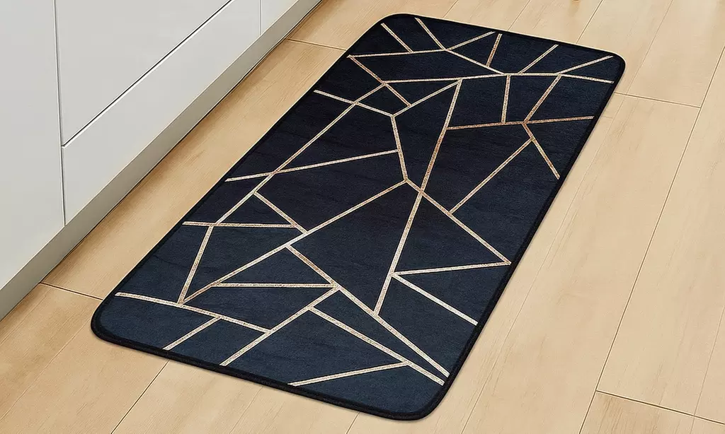 Alfombras Graphic negro y dorado