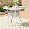 Image 8: Garden Outdoor Cast Aluminum Vintage Bistro Table 