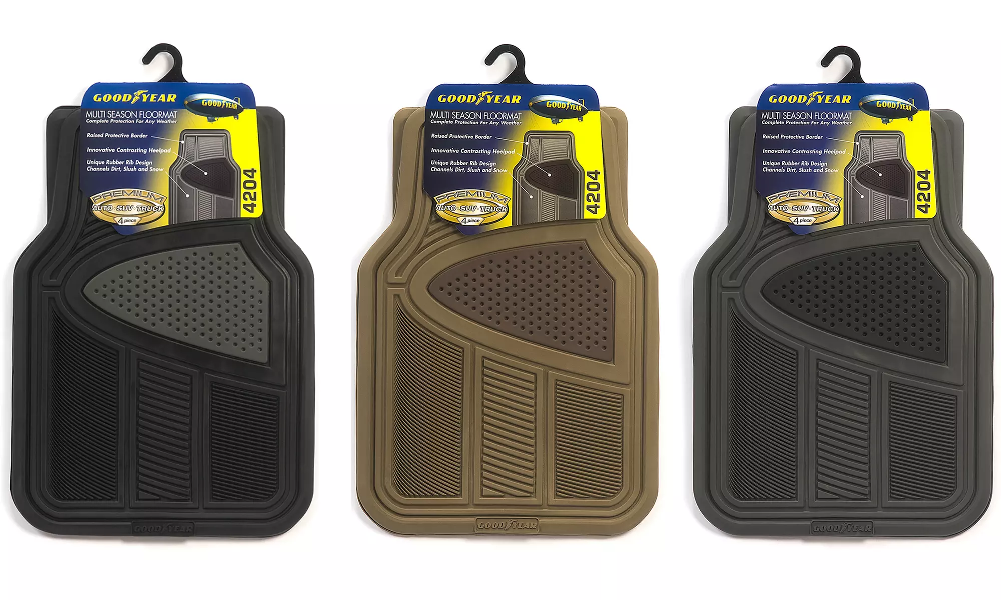 GoodYear Multi-Season Rubber Floor Mat Set (4-Piece) - Primary Image