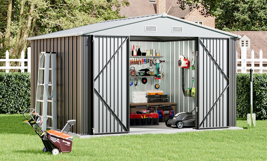 Image 9: Galvanised Metal Storage Shed