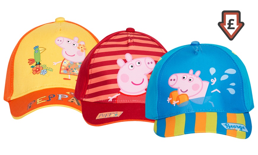 Image 1: Baby Peppa Pig Sun Caps