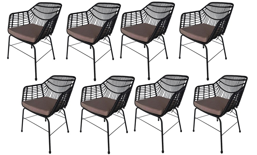 Image 7: Home Deluxe Gartenstühle TARA im 2er bis 10er-Set inkl. Sitzkissen