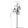 Image 3: Living And Home 3-Head Adjustable Iron Floor Lamp