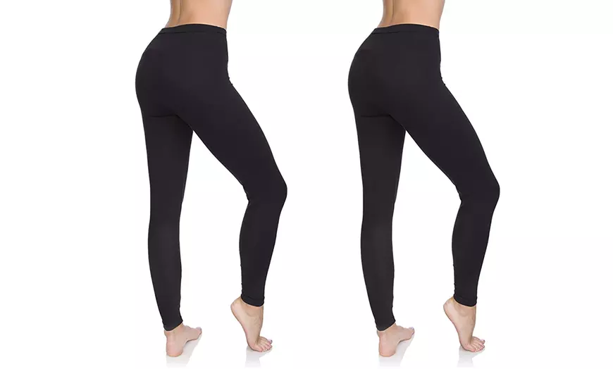 Image 15: 1, 2, 3, 4 of 5 damesleggings met hoge taille