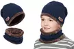 Ensemble de bonnet et écharpe en tricot extensible pour enfants, taille unique - Image 4