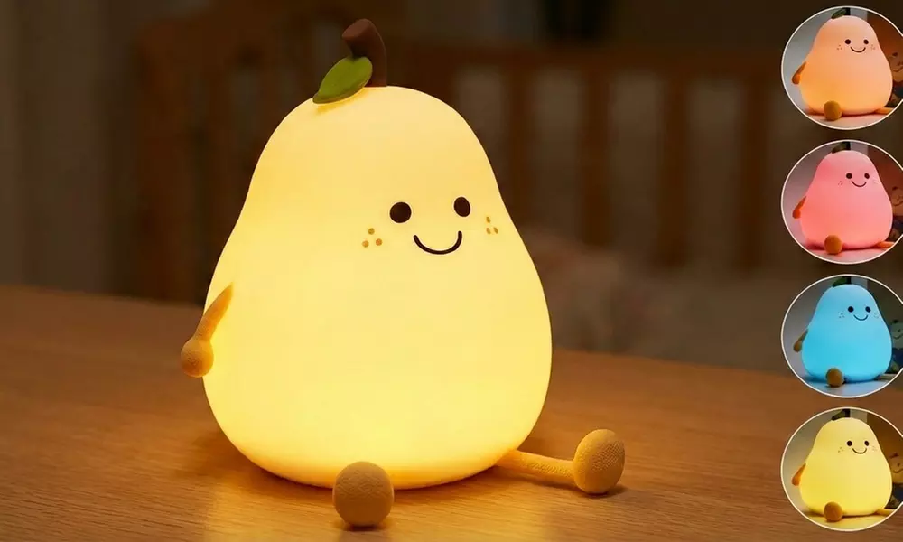 Silicone Pear Night Light