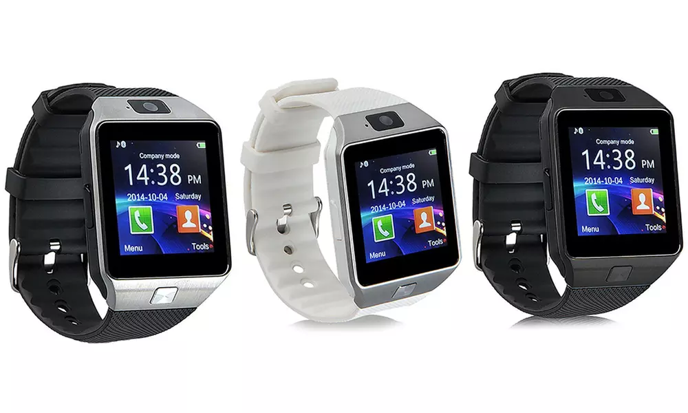 1x oder 2x Smartwatch Modell DZ09 mit eingebauter Kamera in Schwarz, Silber oder Weiß inkl. Versand - Primary Image