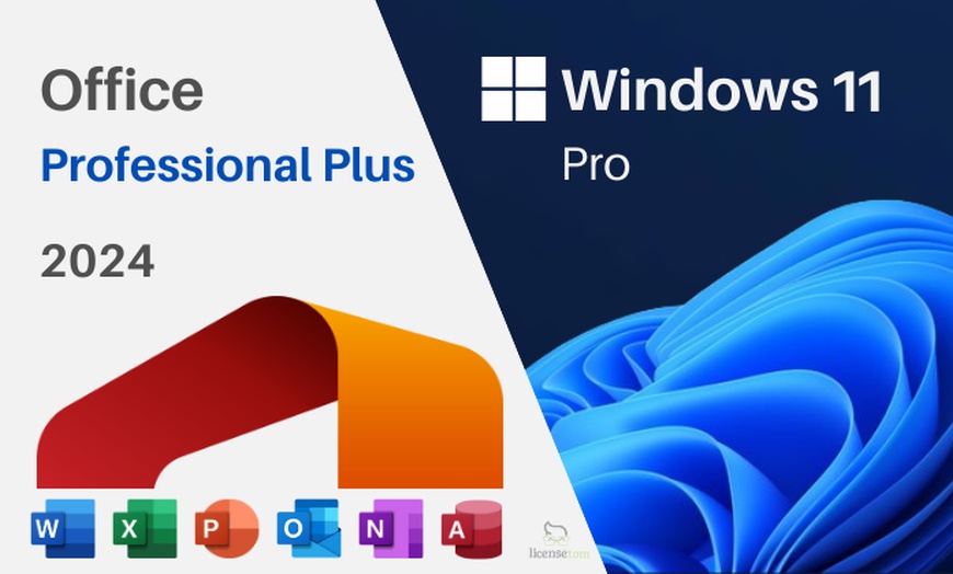 Image 1: Microsoft Office 2024 + Windows 11 Bundle for 1 PC — Instant Delivery