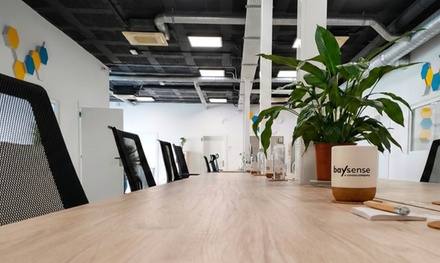1 día de flex desk: alquiler de espacio de trabajo compartido con tapas y bebidas incluidas - Baysense