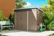 Outsunny Metal Garden Storage Shed with Double Doors and Side Door - Image 5