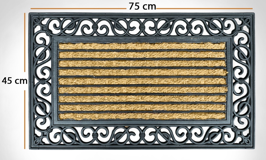 Image 7: Coir and Rubber Backed Non-Slip Outdoor Doormat
