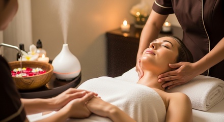 One Neck and Face Massage, Hand Massage and Aromatherapy with a 60-Minute Hydro-facial - skintention