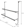 Image 10: Two- or Four-Tier Space-Saving Over Door-Mounted Towel Rail