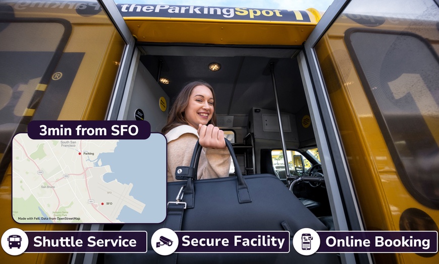 Image 1: 3, 5, or 7 days of hassle-free parking at The Parking Spot (SFO)
