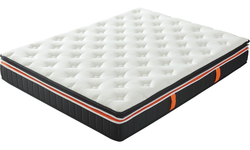 Image 2: Colchón grueso con doble topper y espuma viscoelástica de Sampur