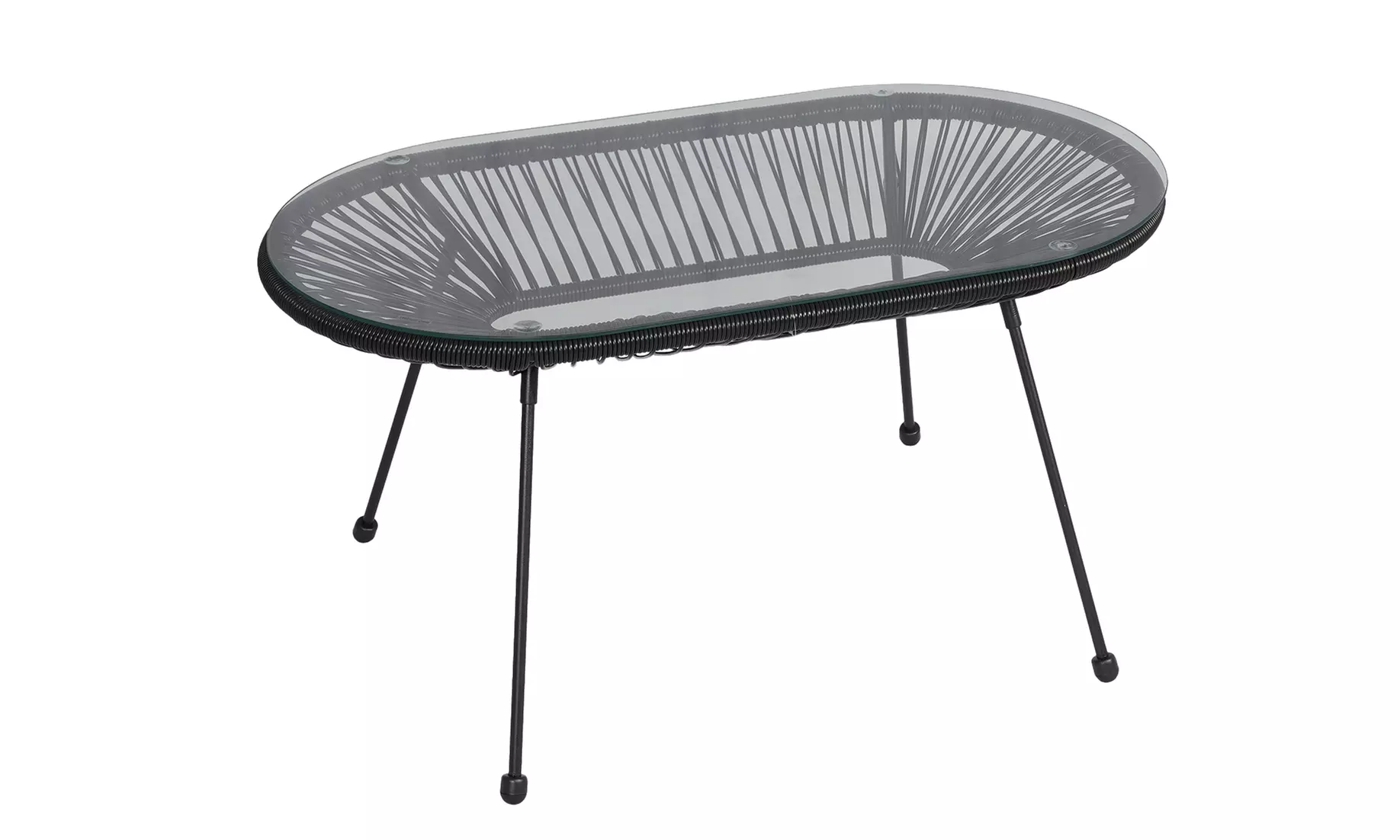 Salotto da giardino in corda intrecciata