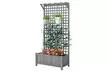 Outsunny Wooden Garden Planter with Trellis and Hanging Roof - Image 5