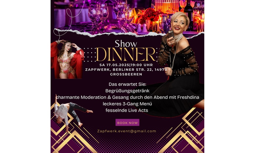 Image 1: Ticket: Faszinierendes Show Dinner inkl. 3-Gänge-Menü, Show & Getränk