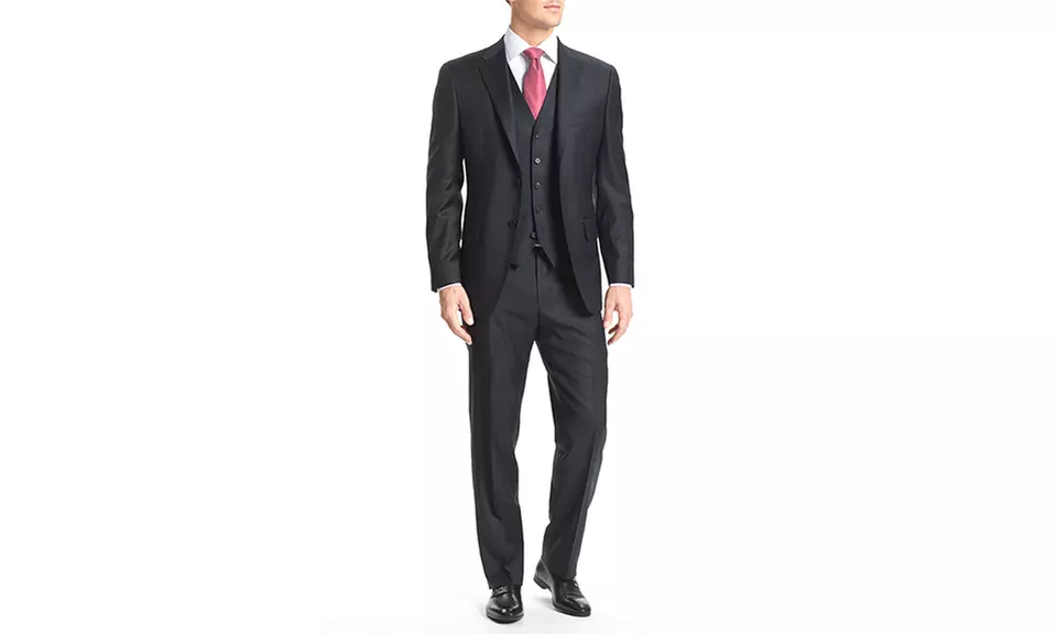 Braveman Men's 3-Piece Slim-Fit Suit with Free Tie - Second Medium