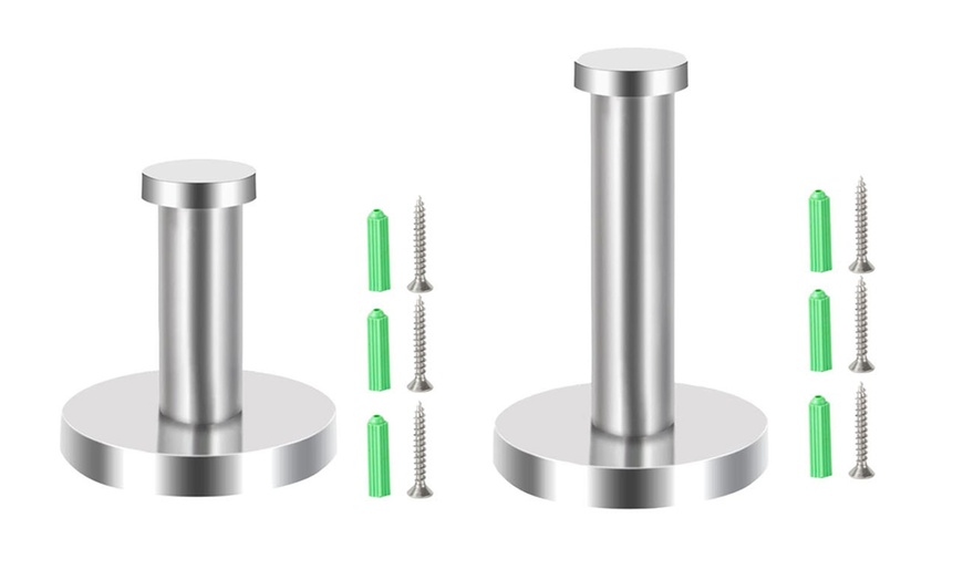 Image 5: 4 Pieces Stainless Steel Wall-Mount Robe Hook Coat Hook Towel Wall Hook