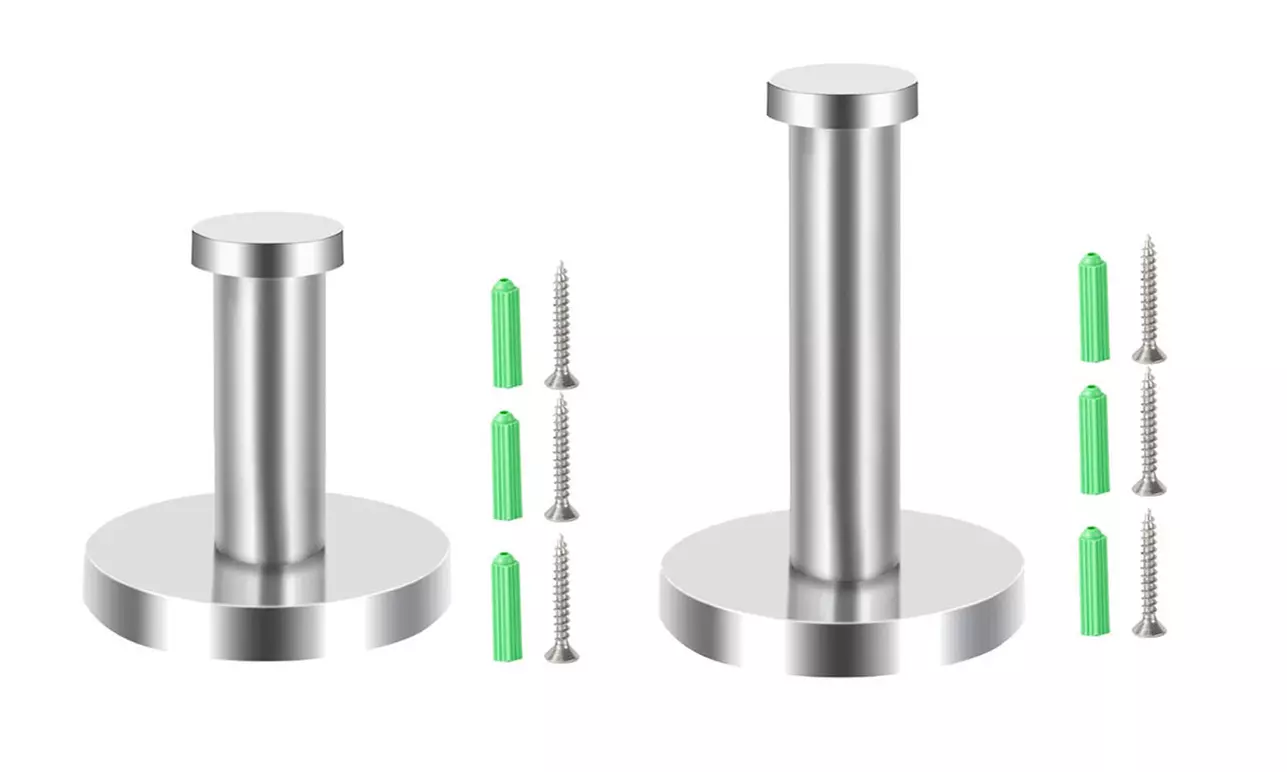 4 Pieces Stainless Steel Wall-Mount Robe Hook Coat Hook Towel Wall Hook