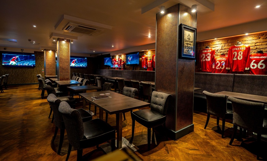 Image 2: Pizza or Burger at the Ultimate Liverpool Football Club Sports Bar!