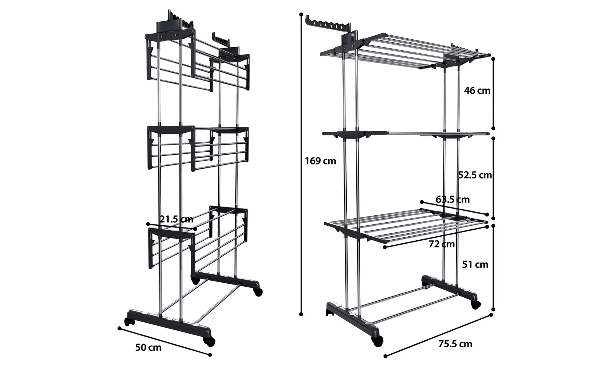 Stendibiancheria a 4 livelli