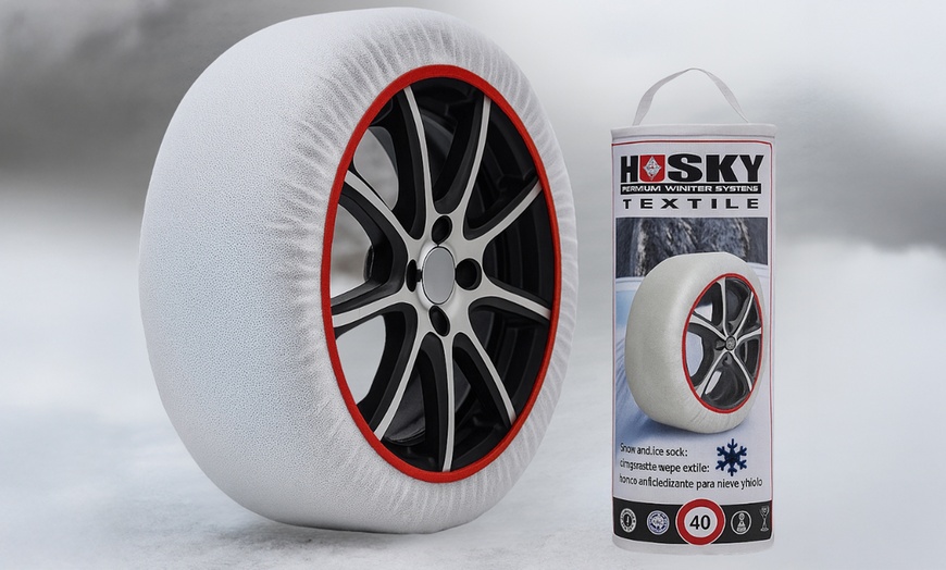 Image 6: Paire de chaussettes à neige pour pneus