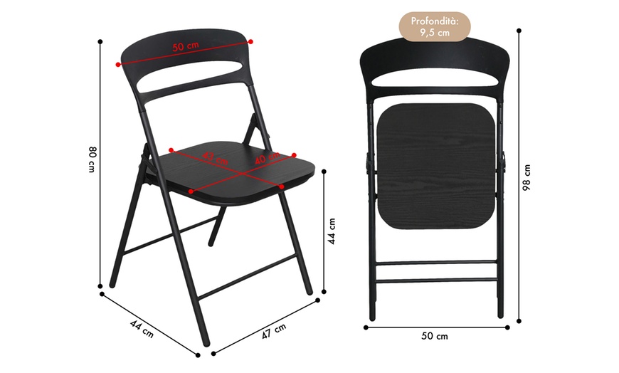 Image 8: Vierdelige set vouwstoelen