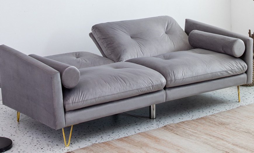 Image 5: Sofa Bed with Two Bolster Cushions