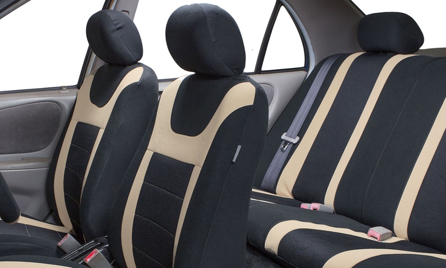 Universal-Fit Airbag-Compatible Car Seat Cover Set (9-Piece) | Groupon