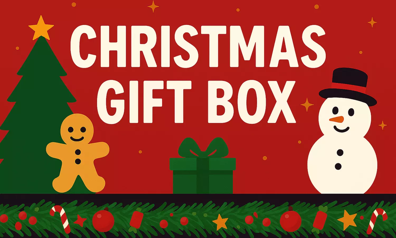 Christmas Snack & Candy Gift Box – Holiday Treats & Chocolate for Kids