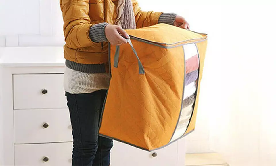 Foldable Storage Bag Clothes Blanket Quilt Closet Sweater Organizer Boxes Bags