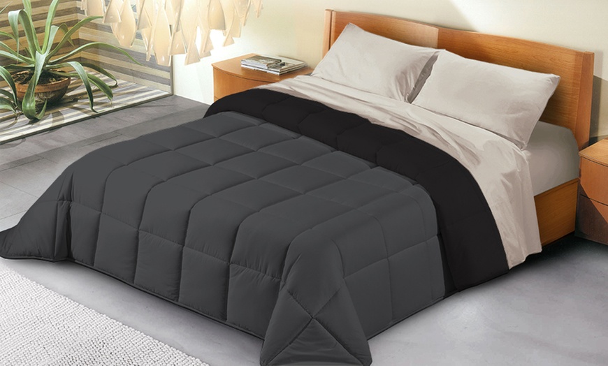 Image 8: Italiaanse dubbelzijdige microvezel sprei