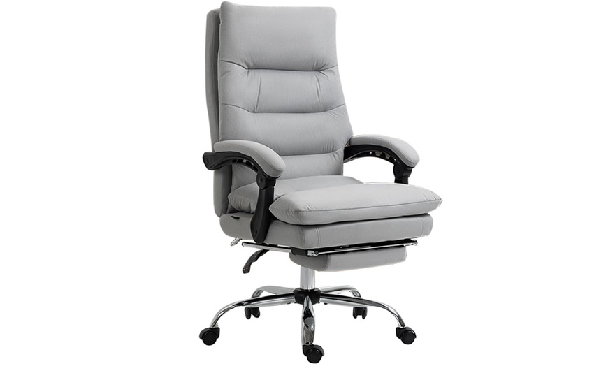 Image 3: Vinsetto Ergonomic Desk Chair with Six Point Vibration Massage