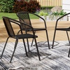 Image 19: Garden Rippled Tempered Glass Table Set