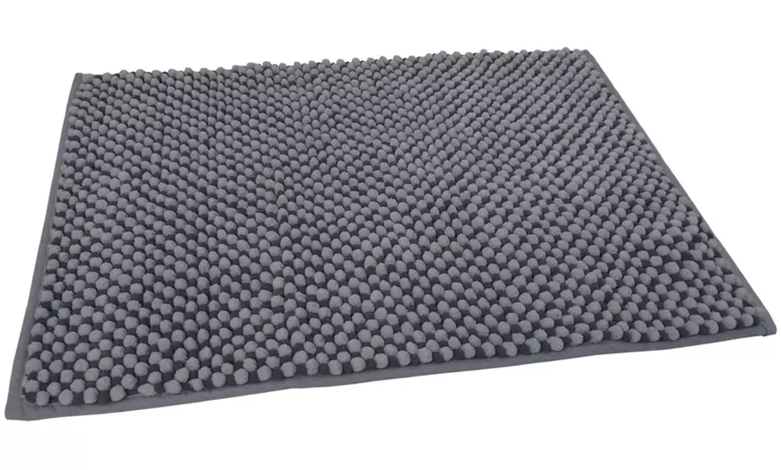Image 2: Tappeto bagno antiscivolo in ciniglia Dots