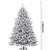 Image 6: Living And Home White Flocked Artificial Christmas Tree