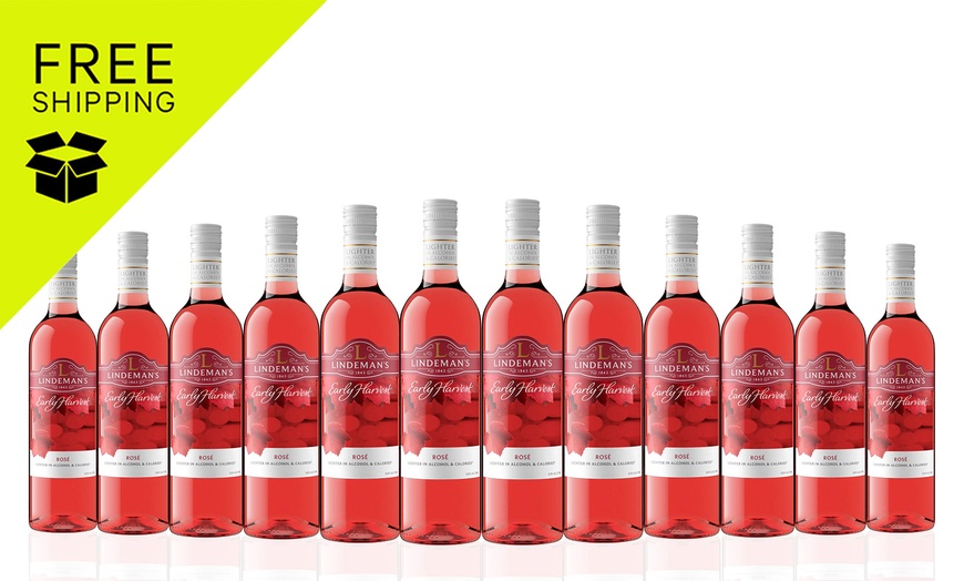 Image 1: Lindeman's Early Harvest Rose (12 Bottles)