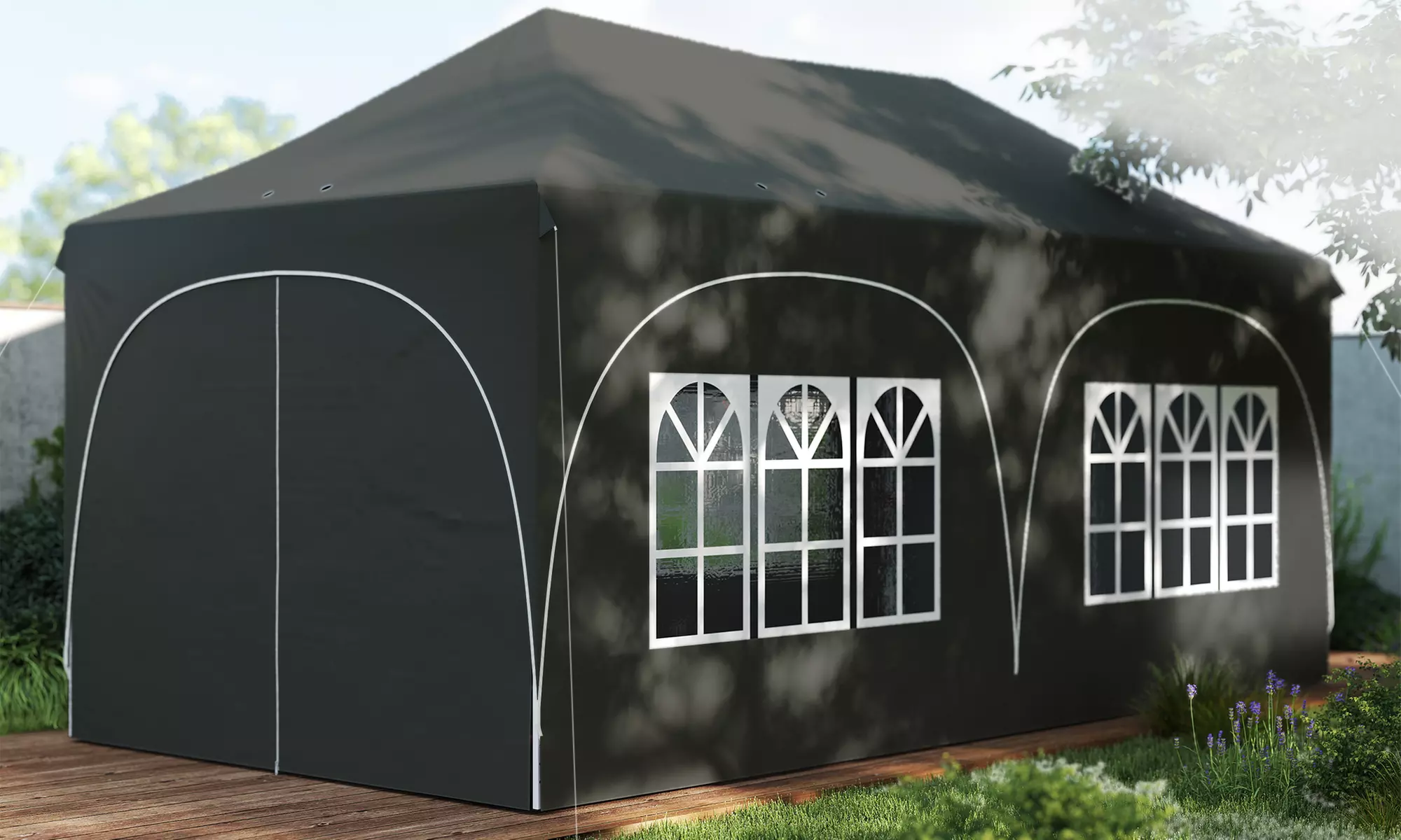 Outsunny 3m x 6m Pop Up Gazebo with Sides
