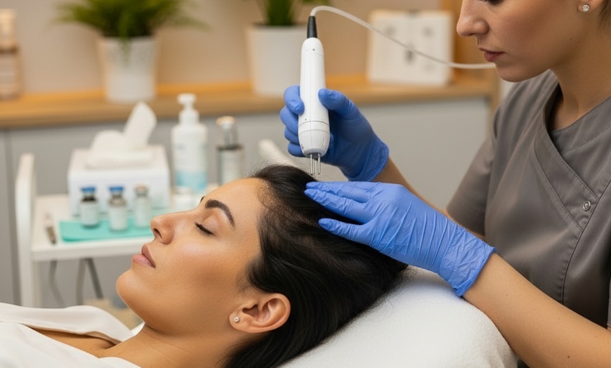 Image 1: Sesiones de tratamiento capilar con bioestimulación o mesoterapia