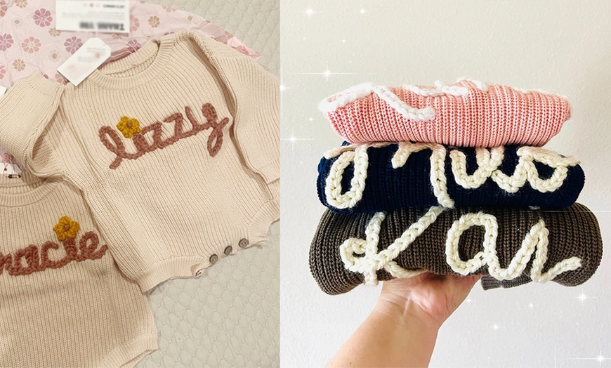 Image 7:  Personalized Embroidery Baby Sweater