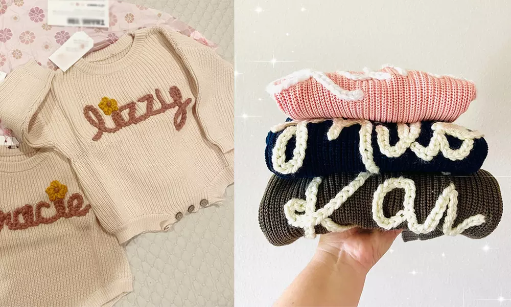 Personalized Embroidery Baby Sweater