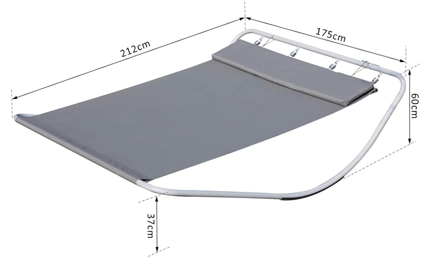 Image 14: Outsunny Lounger Rocking Bed