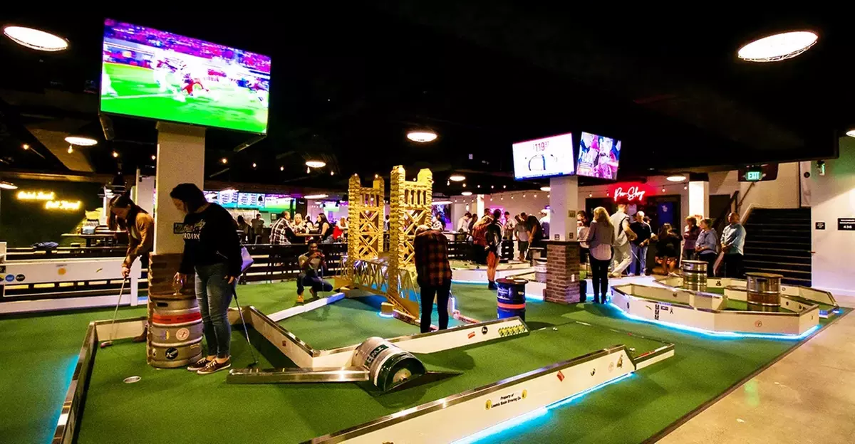 Swing, sip, and score—Mini Golf & Drinks for Two or Four