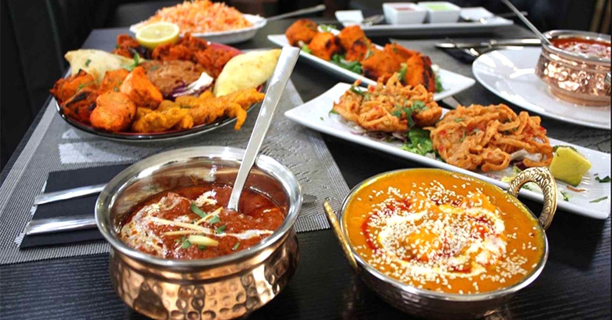 Menú de cocina india en restaurante de Madrid