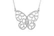 Parisjewelry Butterfly and Florl-Rhodium Plated Inspired Necklace or Center - Second Medium