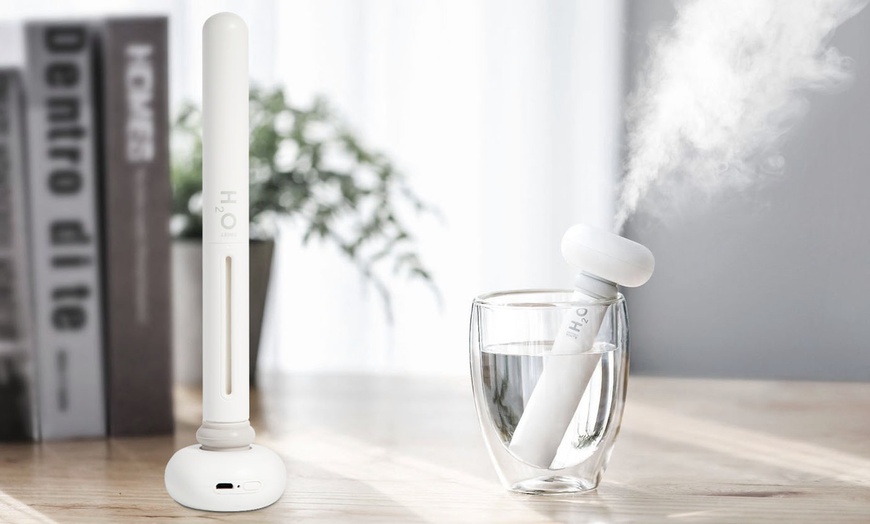 Image 1: Mini Portable USB Air Humidifier Purifier Diffuser Cool Mist Steam 